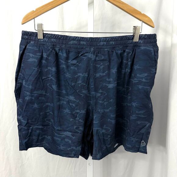 Tasc Recess Shorts Mens XL 5 in Inseam Lined Navy Blue Camo - Picture 1 of 9